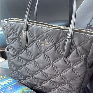 Kate Spade Black Quilted Tote